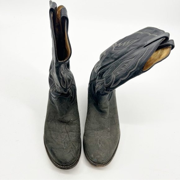 Tony Lama Vintage Rough Out Leather Cowboy Western Boots Size‎ 10.5D main image 12